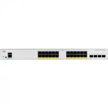 Cisco - Catalyst 1000-24P-4G-L - Switch - gerido - 24 x 10/100/1000 (PoE+) + 4 x Gigabit SFP (Uplink) montagem em rack PoE+ (195 W)