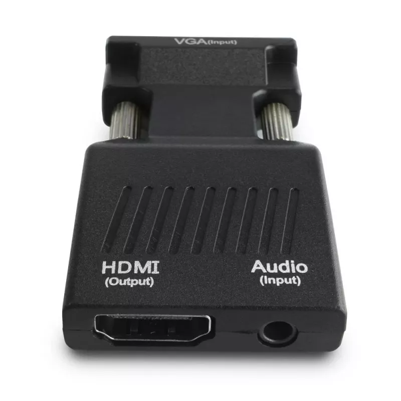 SAVIO CL-145 conversor VGA para HDMI, áudio, Full HD, preto