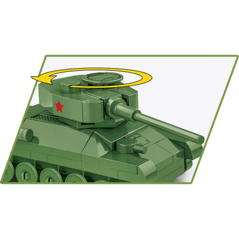 Conjunto de construção Cobi modelo de tanque T-34-85 — 110 peças, idade 6+, verde