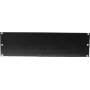 Painel frontal de rack Omnitronic Z-19U aço preto 3U (3HE) para rack de 19 polegadas