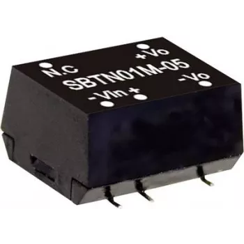 Fonte de alimentação MEAN WELL SBTN01M-12 1W entrada 10,8–13,2V saída 12V