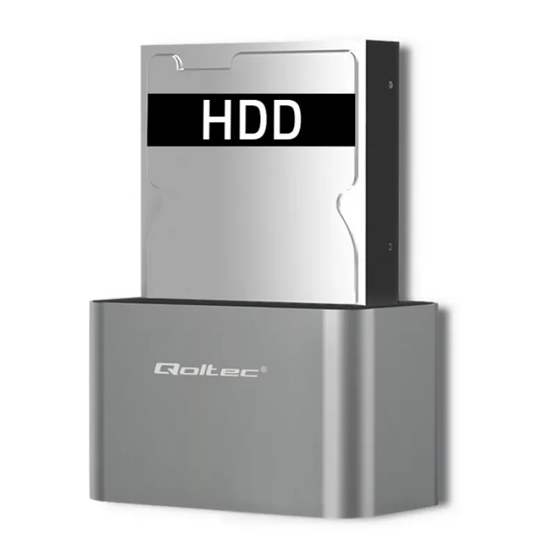 Estação de acoplamento Qoltec 5315 HDD/SSD | 2.5/3.5 SATA | USB 3.0