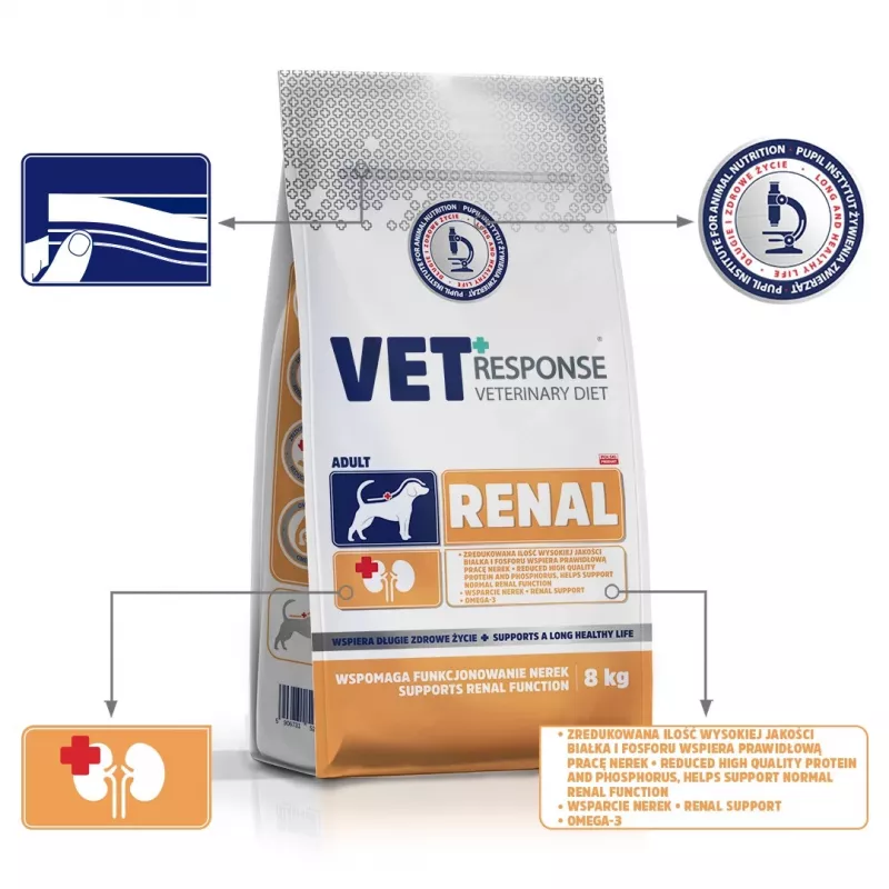 VET RESPONSE Renal - Alimento seco para cães - 8 kg