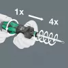 Wera 826 T Kraftform Turbo Chave de parafusos porta-pontas com Rapidaptor, 1/4 de polegada