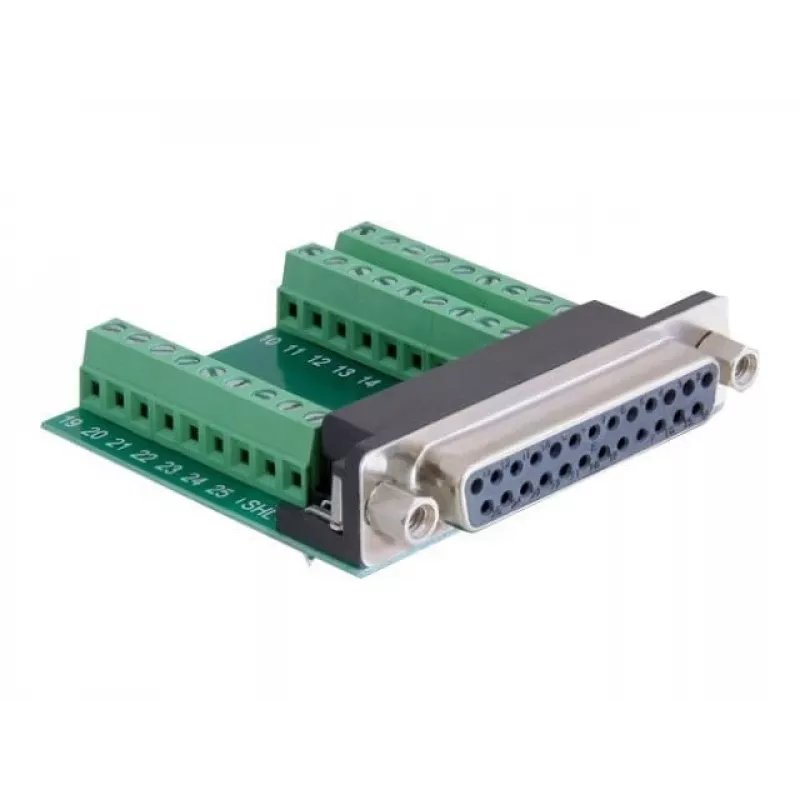 Delock Adaptador série, DB-25 fêmea para bloco de terminais (65317)