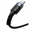 Cabo de dados Tellur USB para Type-C LED trançado em nylon 1,2 m preto