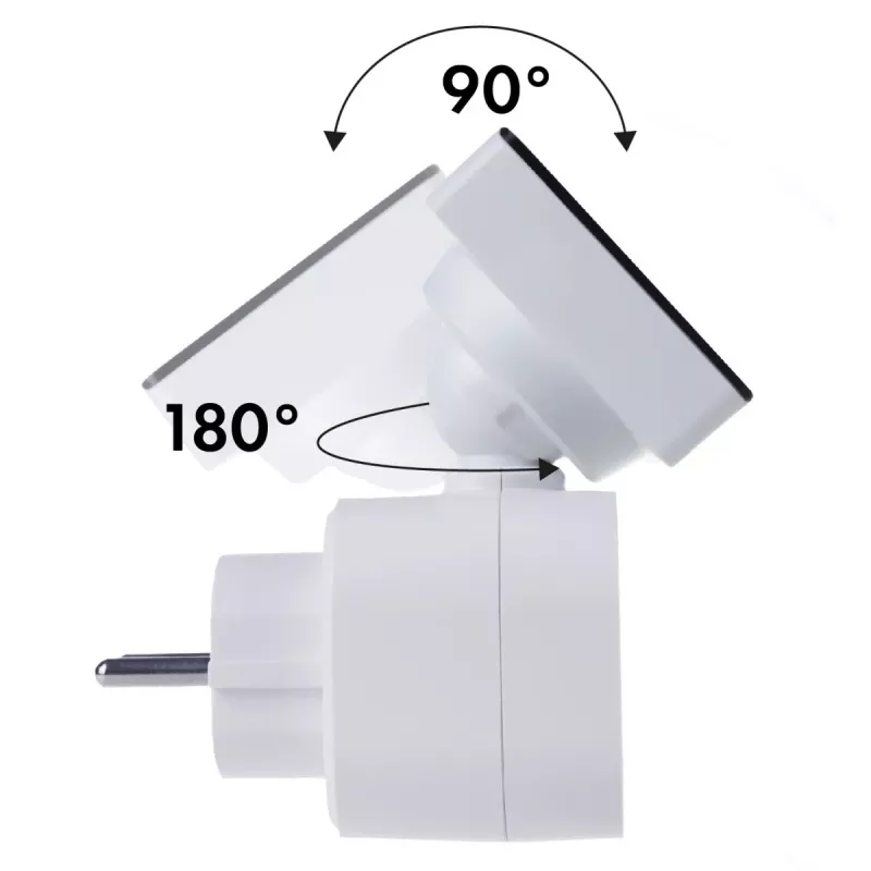 Medidor de energia GreenBlue GB620E para rede 220 V, máx. 16 A, medidor de corrente/energia com ficha