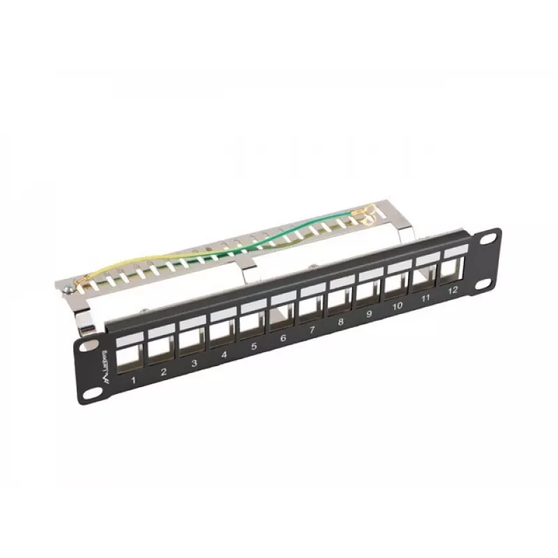 Patch panel LANBERG PPKS-9212-B 12 portas 1U 10 polegadas FTP