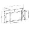 Suporte para parede de videowall MACLEAN MC-845 VESA 600x400mm suporte para ecrãs