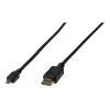 Digitus ASSMANN - Cabo HDMI com Ethernet - 19 pinos micro HDMI Type D macho para HDMI macho - 1 m - Isolamento triplo - preto (AK-330115-010-S)