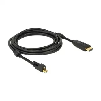 Adaptador de cabo de vídeo DeLOCK 83731 Mini DisplayPort para HDMI 3m Preto