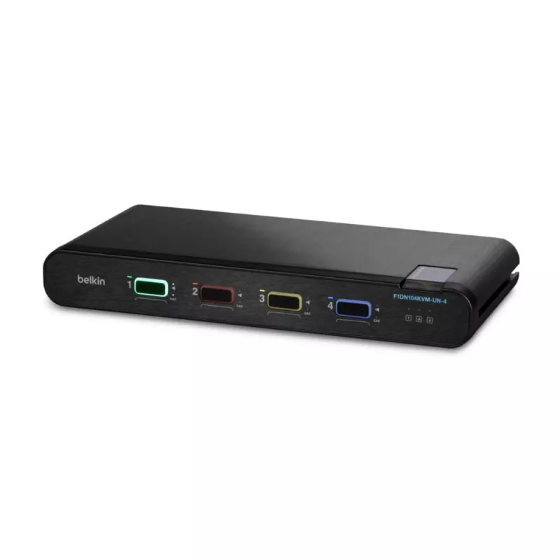 Belkin 4P Sngl Head DP/HDMI para DP/HDMI Video Secure DT KVM Switch PP4.0 (F1DN104KVM-UN-4)