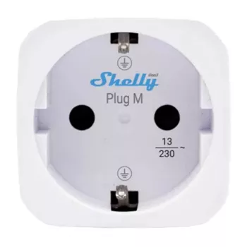 Tomada inteligente Shelly Plug PM Gen3 Matter 13A, branca