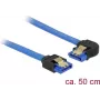 Cabo SATA DeLOCK 84985 0,5 m SATA 7 pinos preto azul