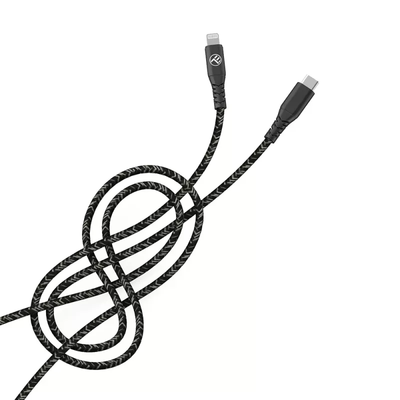Cabo de dados Tellur Type-C para Lightning 3A PD60W 1m – preto