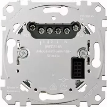 Controlo de estores Merten MEG5165-0000, metallic, 220–230 V AC, 50–60 Hz, máx. 1000 W