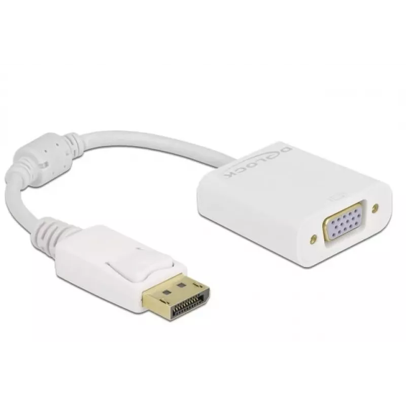Adaptador DisplayPort 1.2 ficha para conetor fêmea VGA DeLOCK 61007