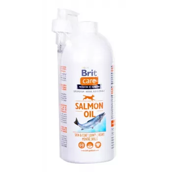 Óleo suplementar Brit Care BRIT 1000 ml – suplemento para pele e pelo de cães e gatos, frasco de 1 L