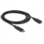 Cabo USB DeLOCK 85534 USB 3.2 Gen 1 1,5 m USB C preto