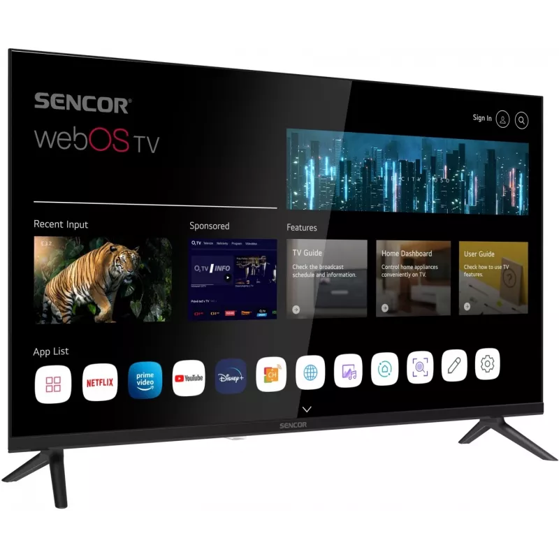 Televisor SENCOR SLE 32S830WB 32 polegadas LED Smart webOS 12V BT5.0