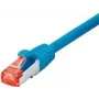Tecline exertis Connect – cabo de rede – RJ-45 (M) para RJ-45 (M) – 25 m – cabo SSTP – CAT 6 – isento de halogéneos – azul (71525B)