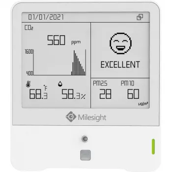 Sensor de monitorização ambiental interior Milesight AM319 O3 LoRaWAN 868MHz para deteção de ozono