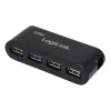 HUB USB 2.0 4 portas com fonte de alimentação, preto