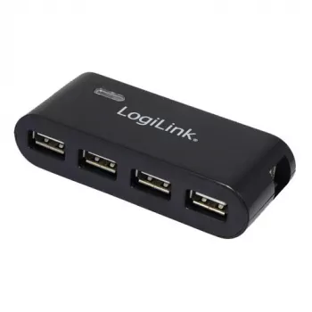 HUB USB 2.0 4 portas com fonte de alimentação, preto