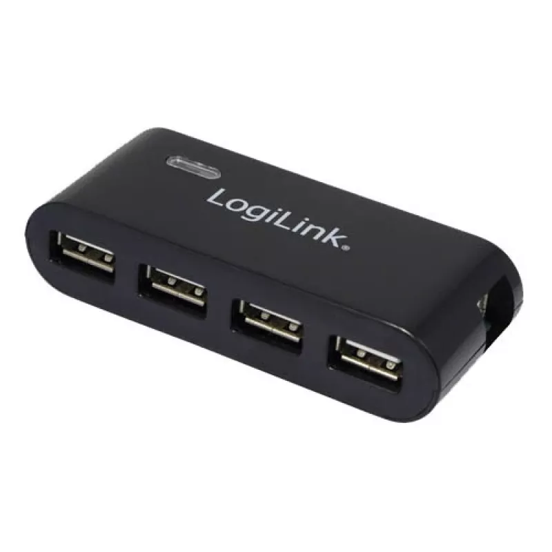 HUB USB 2.0 4 portas com fonte de alimentação, preto