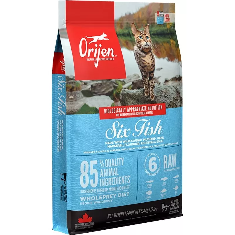 ORIJEN Six Fish Cat - comida seca para gatos - 5,4 kg