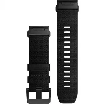 Garmin Bracelete de substituição QuickFit 26mm nylon preto aço inoxidável (010-13010-00)