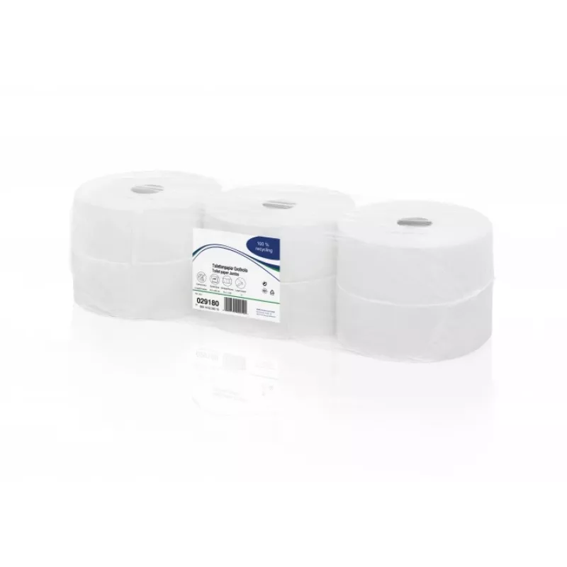 Rolo de papel higiénico WEPA TPMB2275, 275m 1100 folhas, 9,2 x 25, tissue reciclado, (6 unid.)