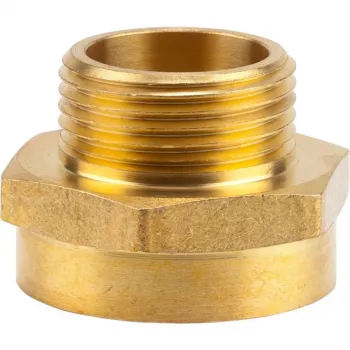 Gardena 7264-20 – nipe roscado – dourado – 26,5 mm (G 3/4) M – 33,3 mm (G 1) F (7264)