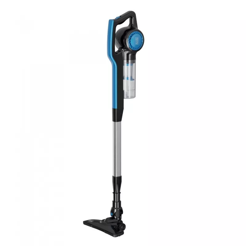 Aspirador vertical com fio Black+Decker BXVMS602E 3 em 1, 600 W, sem saco, ciclónico, 0,8 l, filtro EPA, cabo de 6 m, preto/azul