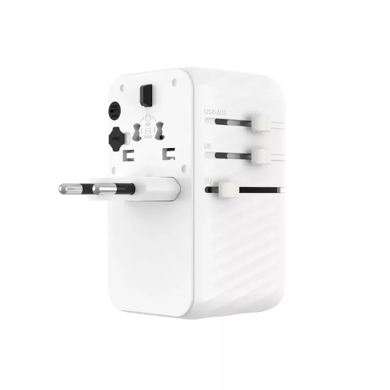 Fixed | Adaptador de viagem Voyager 85W para UE, Reino Unido e EUA/AUS, com 4xUSB-C e 1xUSB saída | Adaptador