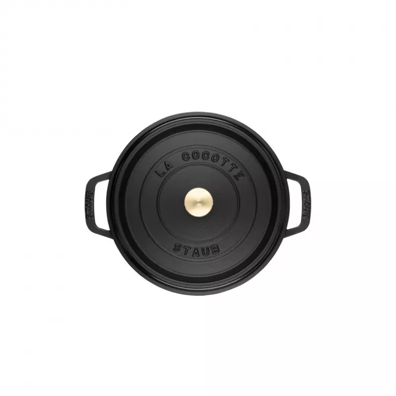Staub La Cocotte 20cm redonda, preto, ferro fundido (40509-487-0)