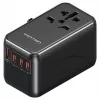 Carregador Vention FJGB0 100W GaN com 3× USB-C e 1× USB-A, preto