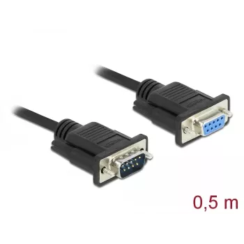 Cabo série DeLOCK 86613 preto 0,5 m RS-232