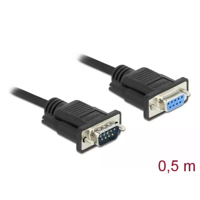 Cabo série DeLOCK 86613 preto 0,5 m RS-232