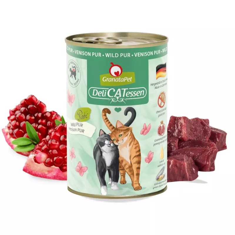 GRANATAPET DeliCATessen caça – comida húmida para gatos – 400 g
