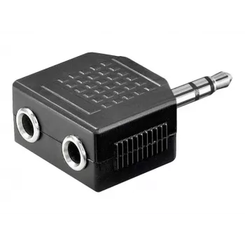 Goobay | Adaptador AUX para auscultadores; jack 3,5 mm 1 para 2