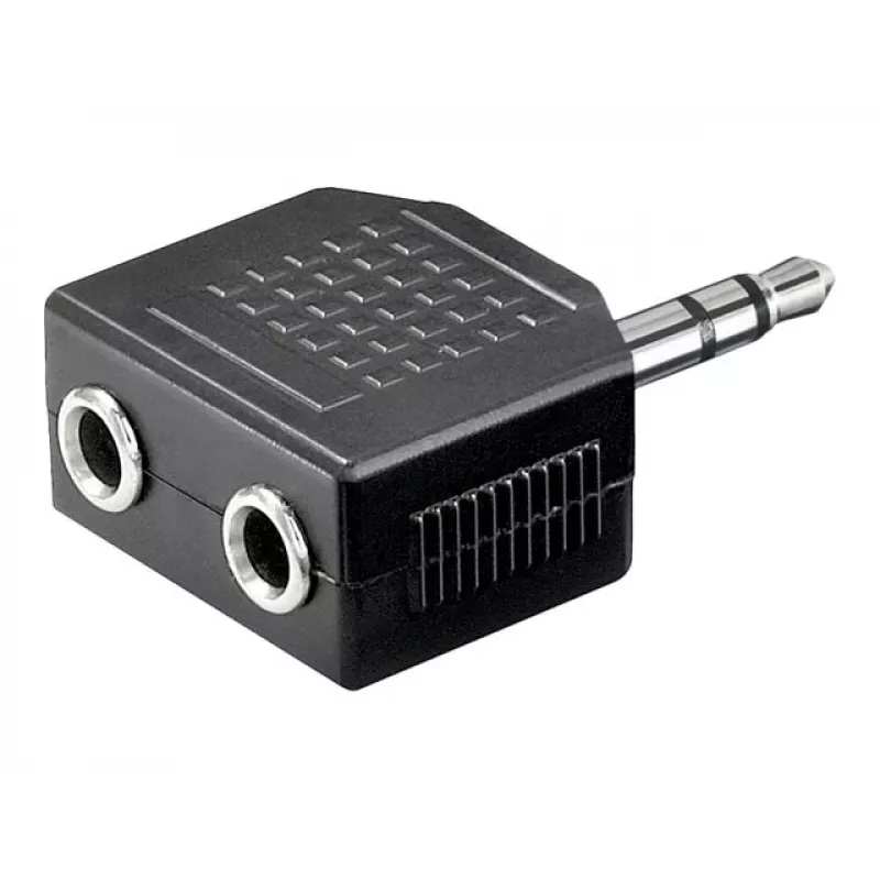 Goobay | Adaptador AUX para auscultadores; jack 3,5 mm 1 para 2