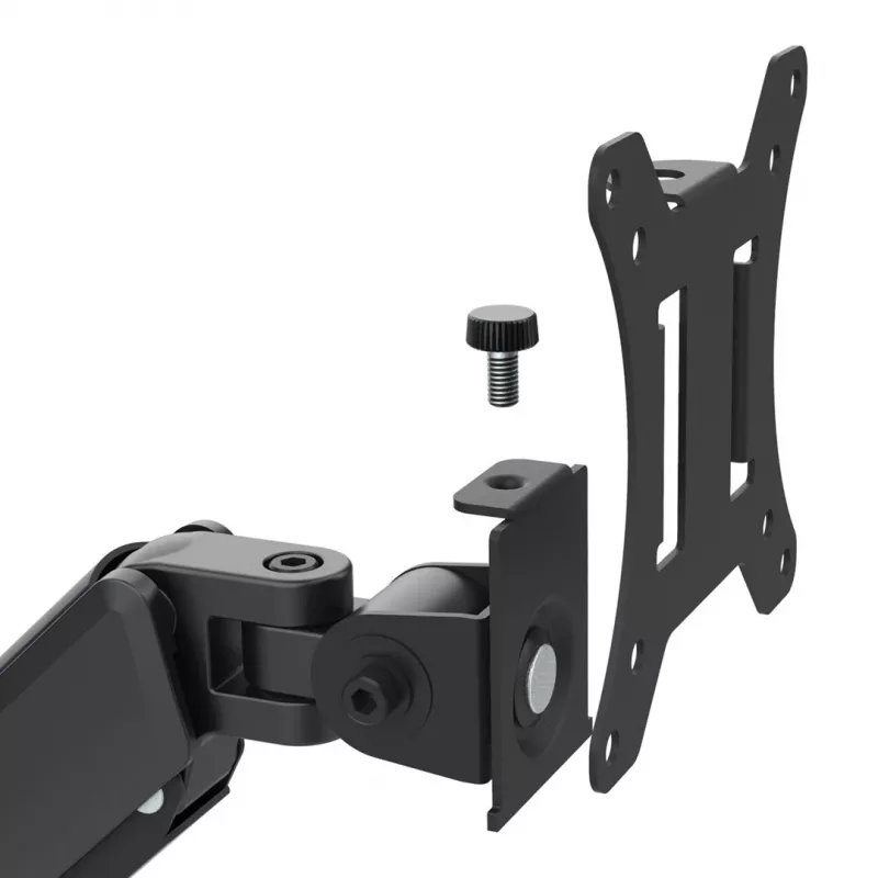 Suporte para 2 monitores Maclean, mola a gás, 17-32, 2-10 kg, preto, MC-134