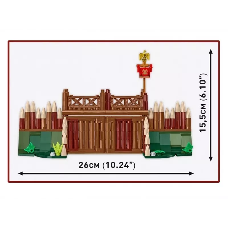 Conjunto de construção Cobi Imperium Romanum — Portão de acampamento romano, 591 peças