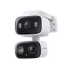 TP-Link Tapo C246D câmara de segurança de interior / exterior com lente dupla e rotação horizontal/vertical, 2K 3MP (2304×1296), grande angular de 125° + teleobjetiva de 6 mm, IP65, Wi-Fi, microSD até 512 GB