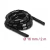 Tubo espiral flexível DeLOCK 2 m x 16 mm preto polietileno