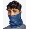 Buff lenço multifunções leve de lã merino azul
