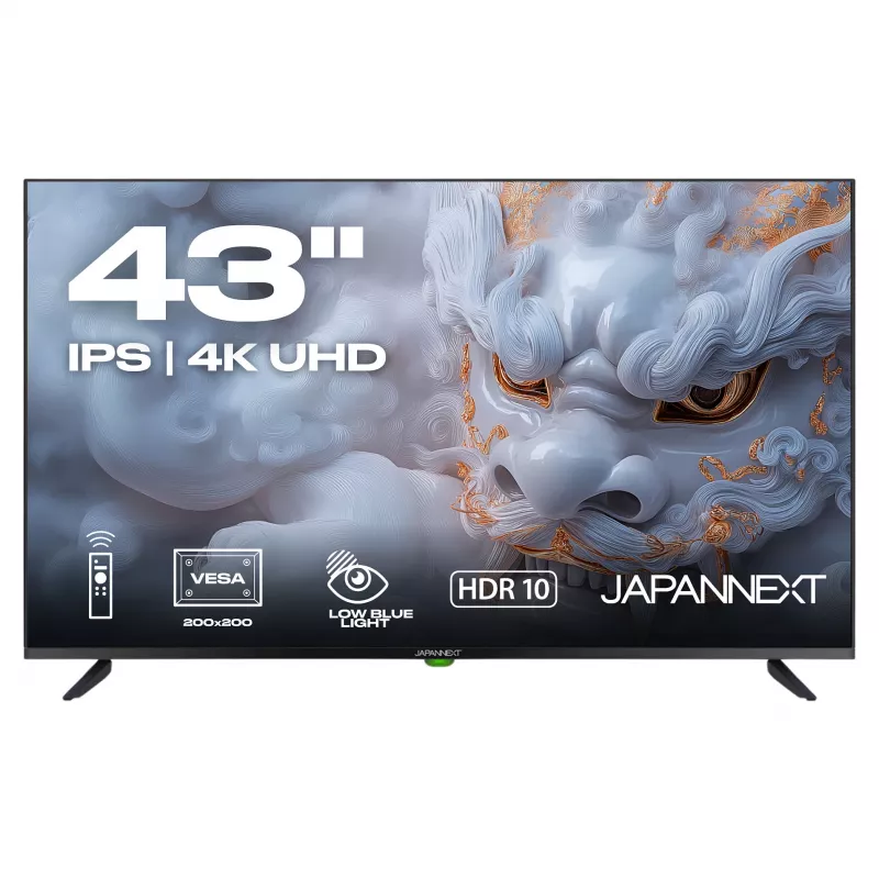 109,2cm/43 (3840x2160) JAPANNEXT JN-IPS430UHD60F 16:9 IPS 60Hz HDMI USB WLAN Altifalantes Preto