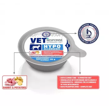 VET RESPONSE Hipoalergénico Coelho - Alimento húmido para gatos - 85 g
