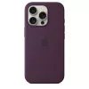 Apple iPhone 16 Pro Capa de silicone com MagSafe - Ameixa